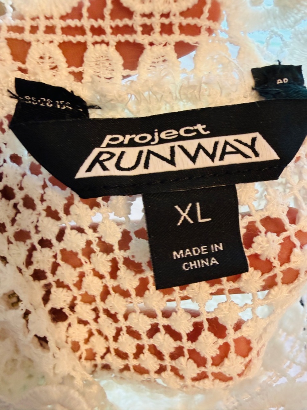 project RUNWAY White Crochet Overlay Top - Picture 8 of 8